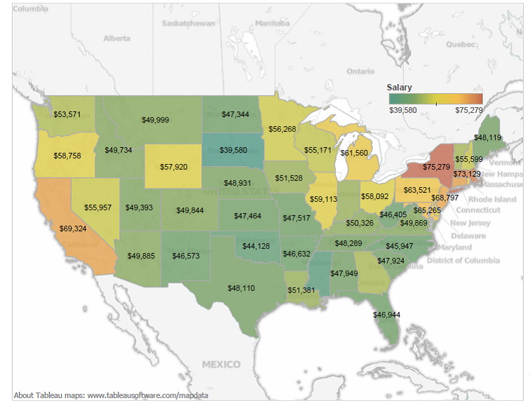Mapping Teacher Income Across the Country